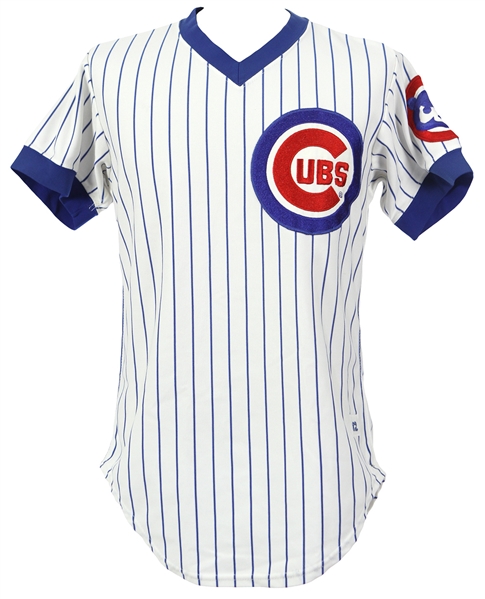 1982 Hector Cruz Chicago Cubs Game Worn Home Jersey (MEARS LOA, H. Blake Wolf LOA)