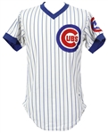 1982 Hector Cruz Chicago Cubs Game Worn Home Jersey (MEARS LOA, H. Blake Wolf LOA)