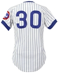 1982 Hector Cruz Chicago Cubs Game Worn Home Jersey (MEARS LOA, H. Blake Wolf LOA)