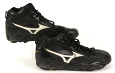 1996-98 Matt Franco New York Mets Game Worn Mizuno Cleats (MEARS LOA)