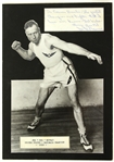 1950s Joe "Red" Murray American Handball Champion Signed 7.5" x 11" Display Inscribed to Carmen Basilio 
