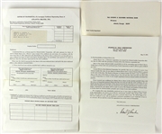 1974 Atlanta Braves Shareholder Stock Transmittal Paperwork