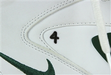 2004 (September 26) Brett Favre Green Bay Packers Signed Game Worn Nike Turf Shoes (MEARS LOA/JSA/Favre Letter) 350th Career TD Pass
