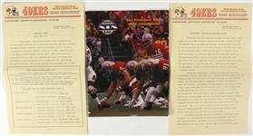 1984-85 San Francisco 49ers Super Bowl XIX NFC Champions Club Directory & Press Releases - Lot of 4