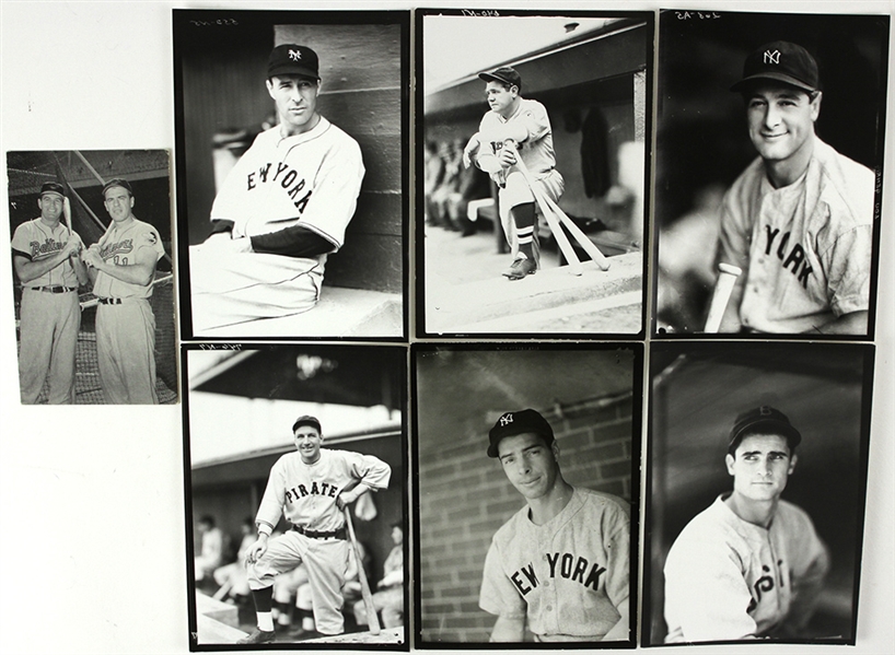 1930s-60s George Brace Modern 5" x 7" Photos - Lot of 7 w/ Lou Gehrig, Babe Ruth, Joe DiMaggio & More