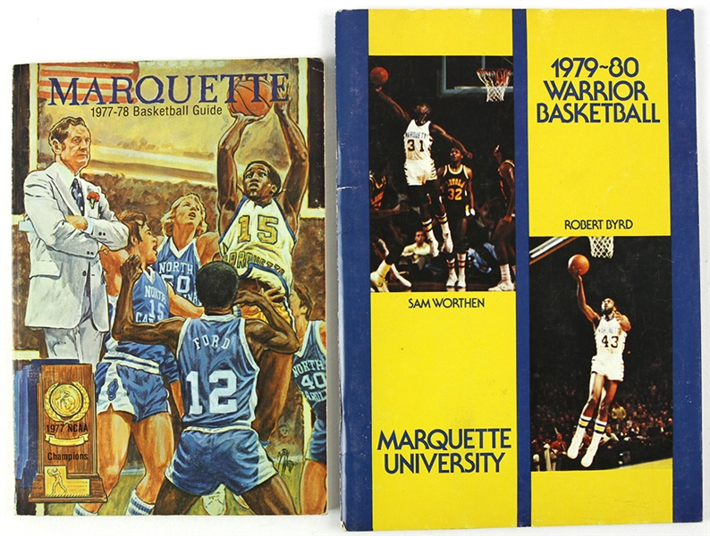 1977-80 Marquette Warriors Basketball Guides - Lot of 2