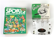 1970s Sports Memorabilia Collection - Lot of 2 w/ MIB Golfers Valet & Sports Question & Answer Book