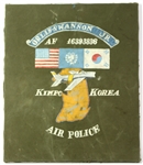 1950-53 circa Orlin Swanson Jr. Kimpo Korea Air Police 18" x 21" Painting