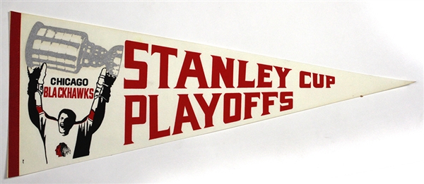 1992 Chicago Blackhawks Stanley Cup Playoffs 29” Full Size Pennant