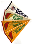 1979-1980 AHL Hockey Rochester Americans Syracuse Firebirds 29” Pennant Collection (4)