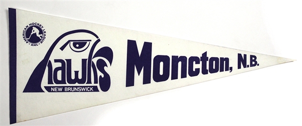 1978-1982 AHL Hockey New Brunswick Moncton, NB 29” Pennant