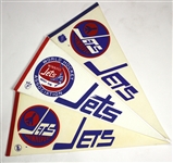 1972-1978 Winnipeg Jets WHA NHL 29” Hockey Pennant Collection (3)