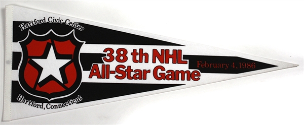 1986 NHL 38th All Star Game 29” Hockey Onsite Pennant 