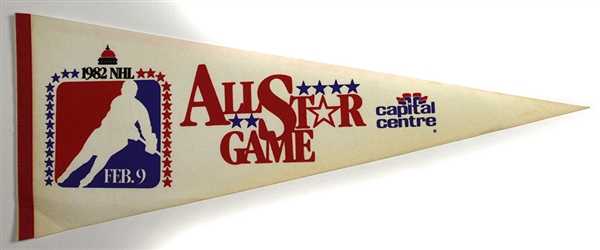 1982 (Feb 9) NHL All Star Game Capital Centre 29” Onsite Pennant