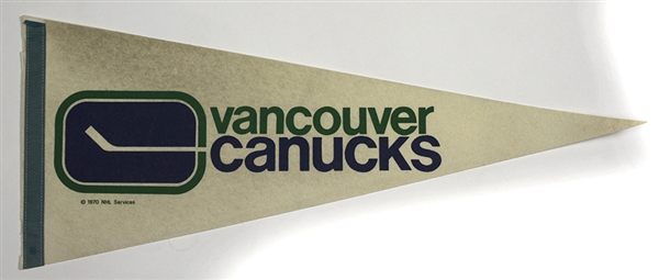 1970 Vancouver Canucks NHL 29” Hockey Pennant