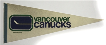1970 Vancouver Canucks NHL 29” Hockey Pennant