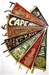 1940-50s Tourism Statue of Liberty Washington DC & More Pennant Collection (15)