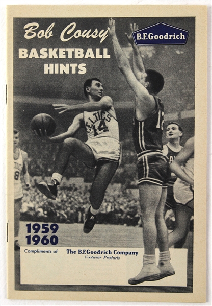 1959-1960 Bob Cousy Boston Celtics B Goodrich Basketball Hints 5.5”x8” Booklet