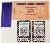 1965 & 1968 Democratic Convention Ticket & Pass Collection (4)