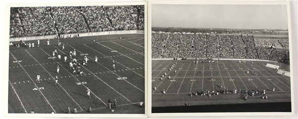 1958 (September 28) Chicago Bears vs. Green Bay Packers at City Stadium 8x10 B&W Original Photo Lot (2)