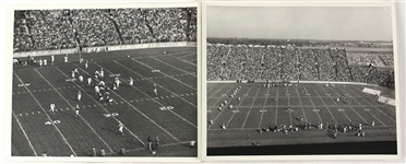 1958 (September 28) Chicago Bears vs. Green Bay Packers at City Stadium 8x10 B&W Original Photo Lot (2)