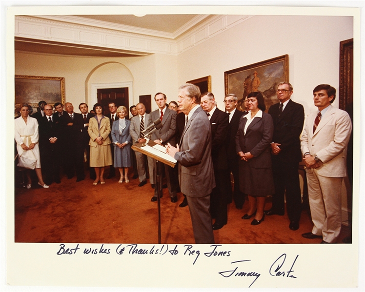1976-1980 Jimmy Carter 39th US President Autographed 8x10 Color Photo