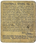 1935 Ben Ciccone #15 National Chicle Card (From the Bronko Nagurski Collection)