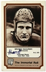 1975 Bronko Nagurski Fleer Immortal Roll Autographed Football Card (From the Bronko Nagurski Collection)