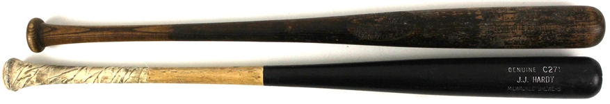 1970's-2000's JJ Hardy Profesisonal Model Game Used Louisville Slugger & George Foster Store Model H&B Louisville Slugger (MEARS LOA)