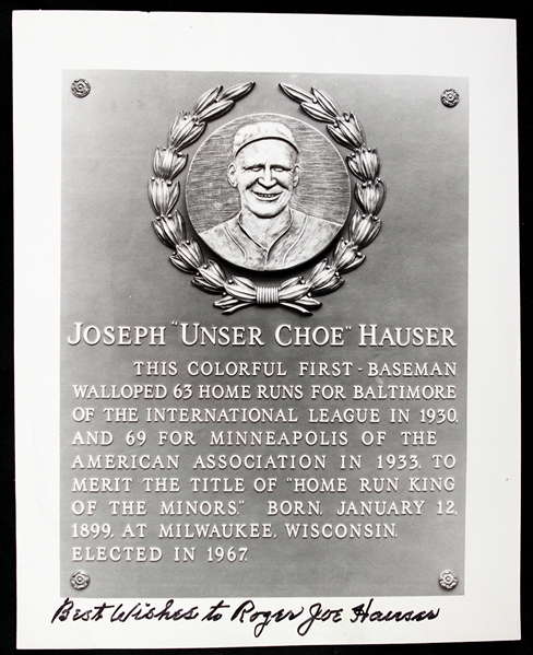 1970s Joe Hauser Philadelphia Phillies Signed 8" x 10" Photo (JSA)