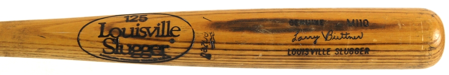 1980-83 Larry Biitner Cubs/Reds/Rangers Louisville Slugger Professional Model Batting Practice Bat (MEARS LOA)