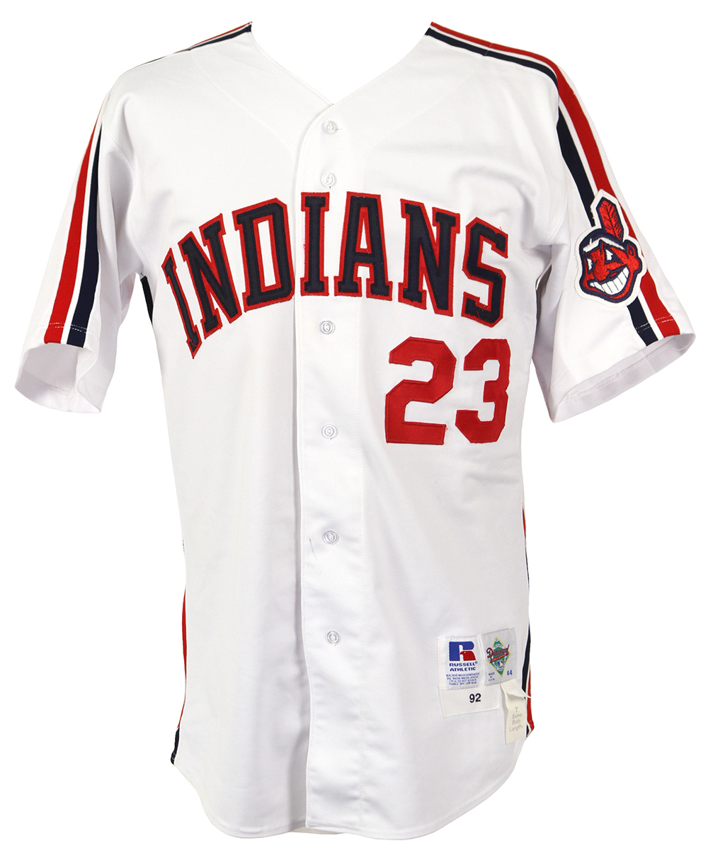 Lot Detail - 1992 Mark Whiten Cleveland Indians Game Worn Home Jersey  (MEARS LOA)