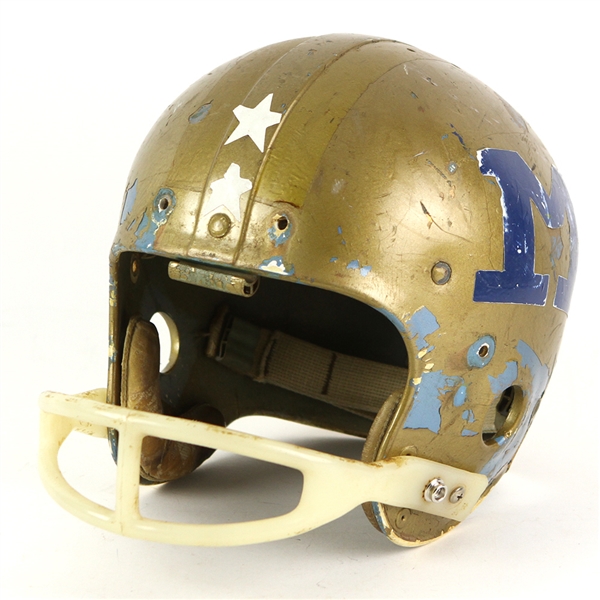 1960s Riddell Game Worn Football Helmet w/ 6 Strap Suspension System (MEARS LOA)