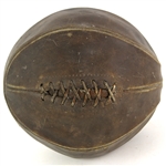 1910s Game Used Laced Basketball (MEARS LOA)