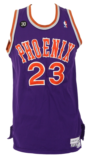 1987-89 Tyrone Corbin Phoenix Suns Game Worn Jersey (MEARS LOA, JSA)