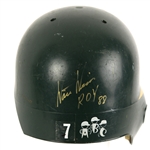 1988 Walt Weiss Oakland Athletics Signed Game Worn Batting Helmet (MEARS LOA/JSA)