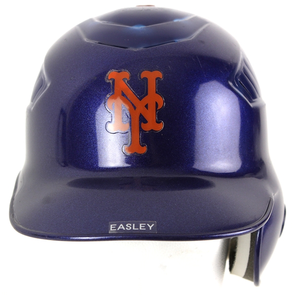 1998 (September 28) Damion Easley New York Mets Game Worn Batting Helmet (MEARS LOA/Team COA/MLB Hologram) Final Baserunner at Shea Stadium
