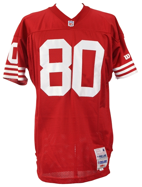 1990s Jerry Rice San Francisco 49ers Red Jersey (MEARS LOA)