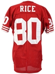 1990s Jerry Rice San Francisco 49ers Red Jersey (MEARS LOA)