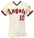 1980’s  #10 California Angels Game Worn Home Jersey (MEARS LOA)