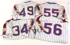 1980's-90's Hyannis Mets Cape Cod League Game Worn Home Jerseys - Lot of 10 (MEARS LOA)