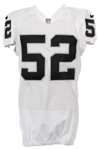 oakland raiders game used jersey