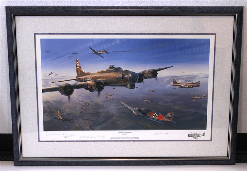"First Strike on Berlin" 27"x37" Framed Print, #392/600 (John Armitage Collection)