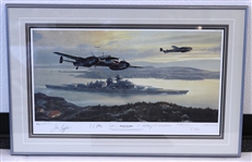 "Bismarck into Battle" 21"x32" Framed Print, #190/850 (John Armitage Collection)