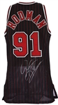 1996-97 Dennis Rodman Chicago Bulls Signed Alternate Jersey (MEARS LOA/JSA)