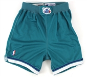 1994-95 Greg Sutton Charlotte Hornets Game Worn Road Uniform Short (MEARS LOA)