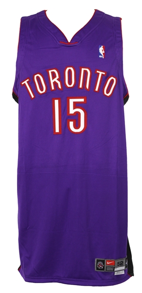 2000-01 Vince Carter Toronto Raptors Game Worn Road Jersey (MEARS LOA)