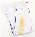 1999 Rickey Henderson New York Mets Signed Game Worn Home Uniform Pants (MEARS LOA/JSA)