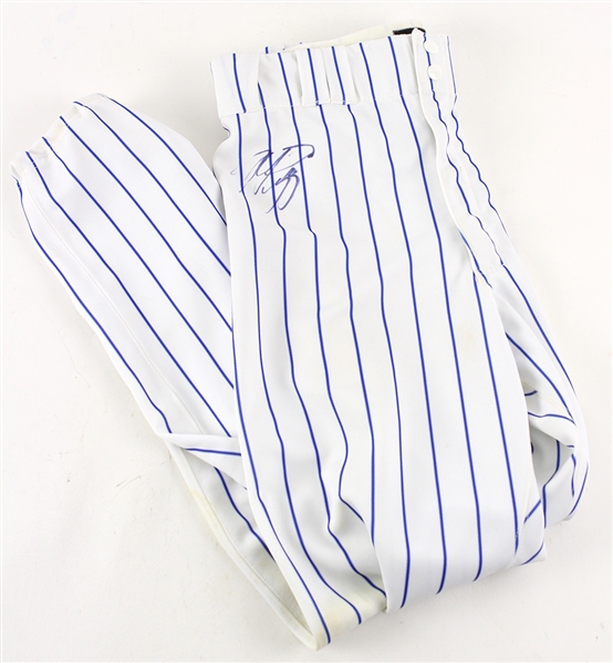 1998 Mike Piazza New York Mets Signed Game Worn Home Uniform Pants (MEARS LOA/JSA)