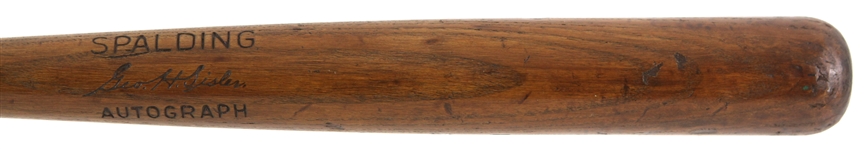 1915-25 George Sisler Spalding Autograph Store Model Bat 